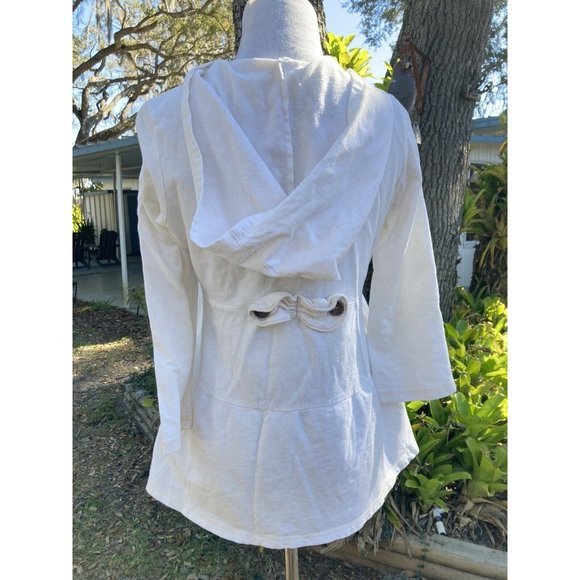 Kimchi Blue Coat Urban Outfitters Jacket Ivory Knit Button Hoodie Soft S… - Picture 2 of 8